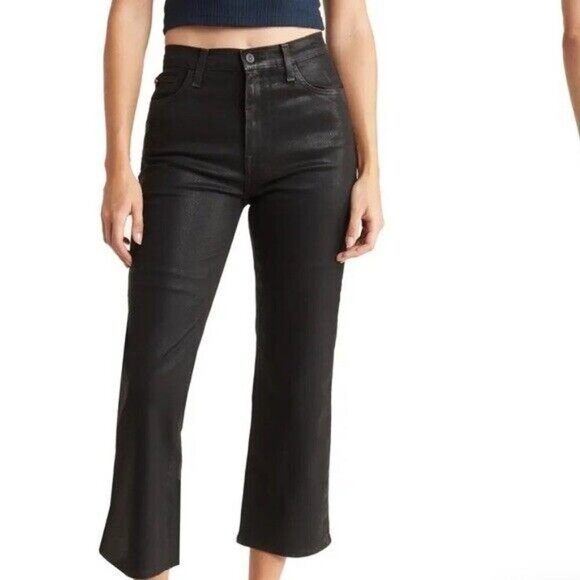 Hudson Jeans Denim - Hudson Jeans Noa High Rise Stellar Straight Crop Jean Women's Black NEW
